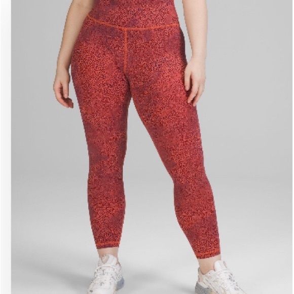 lululemon athletica Pants - Lululemon Wunder Train 25” Leggings Orange Crackle